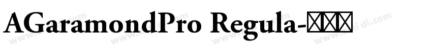 AGaramondPro Regula字体转换